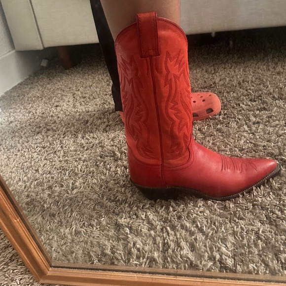 Alcalá Red Leather Western boots, Sz 6.5, - Picture 6 of 7